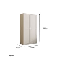 دولاب معدن أبيض درفتين متعدد الاستخدامات – قوة تخز...