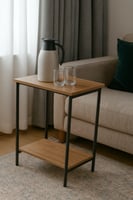 طاولة خدمة خشبية فاخرة قاعدة حديد