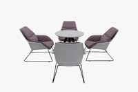 طقم جلسة فاخرة مكون من طاولة وأربع كراسي ذات الوان...