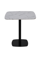 طاولة مربعة بسطح خشب 70 سم