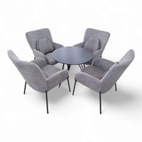 طقم جلسات قماش على معدن فاخرة لاربعة اشخاص