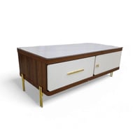 طاولة تلفزيون بلازما - بسطح بورسلان وخشب MDF - لون...