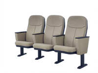 كرسي قاعات ثلاثي متحرك قابل للطي بقاعدة حديد وتكاي...