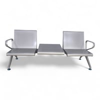 كراسي انتظار ثلاثية مصنوعة من الحديد المتين بلون ر...