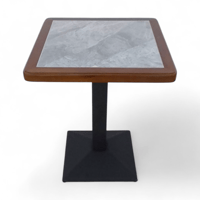 طاولة كوفي مربع أنيقة بتصميم عصري – سطح بورسلان فا...