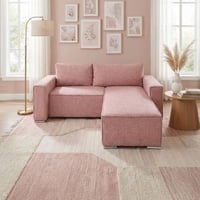 كنب منزلي بحرف L عملي وأنيق، صناعة تركية، خامة قما...