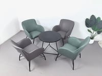 طقم جلسة فاخرة 1+4 بلونية الاخضر والرصاصي