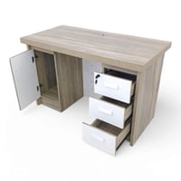 طاولة مكتب مميزة بأدراج جانبية خشب MDF لون كموني