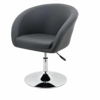 كرسي كاونتر مستدير بقاعدة طويلة من الحديد الكروم ب...