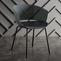 كرسي مقهى عصري، إطار معدني، تصميم مريح مع ظهر مثقب...