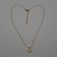 سلسال ع شكل قلبين مقاوم الصداء كرستال