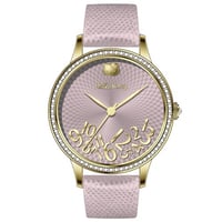 ساعة نسائي من هالو كيتي 18111جلد زهري