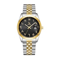 ساعة رجالي لويس ريفال LR2415 لونين ذهبي ميناء اسود