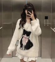 بلوفر القط الاسود | Y2K