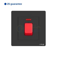 مفتاح سخان 20 أمبير عريض اوبل أسود