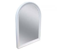 مرايا نصف دائرة ابيض اطار بلاستيك