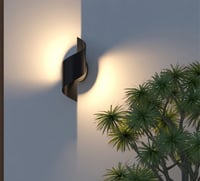 ابليك خارجي ليد اسود حلزوني إيطار اسود - هاتكو