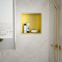 رف تخزين جداري مفرد ذهبي فولاذ كربوني تصميم مدمج