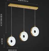 نجف مصابيح علاقي 3 إضاءات