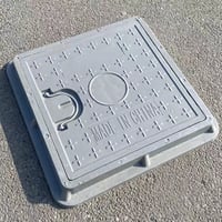 غطاء تفتيش فيبر فتحات ارضية خزان مقاس 50*50 سم