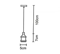 مصباح معلق نحاسي بقاعدة لمبة E27