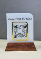 ستاند لعرض الباركود مع قاعدة خشب