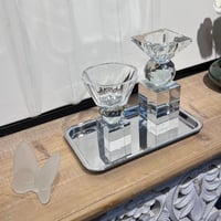 طقم مبخرة كرستال تركي بلو 2