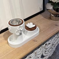 طقم مبخرة فاخر ابيض