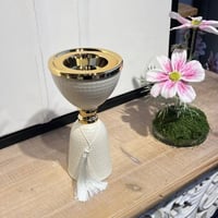 مبخرة ابيض ذهبي