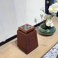 مبخرة خشب مع جلد فاخرة وراقية