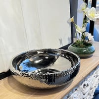 تقديمة سيراميك فضي القطر 25سم