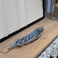 صحن تقديم سيراميك فضي