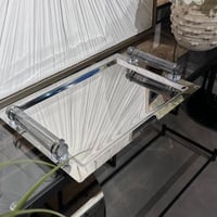 صينية ستيل تركي رصاصي 33*49سم