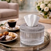 علبة مناديل زجاج صغير