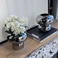 فازة سيراميك فضي