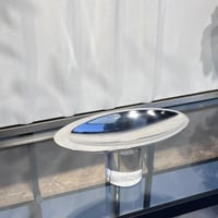 تقديمة ستيل قاعدة كرستال 25*12سم