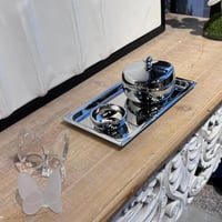 طقم تمرية ستيل فضي