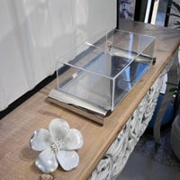 تقديمة ستيل هندي غطاء 38*19سم