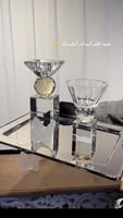 طقم مبخرة كرستال عسلي