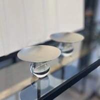 تقديمة فضي قاعدة كرستال 15سم