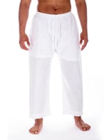 سروال رجالي طويل بكرسي (كومفورت ) غين ابيض