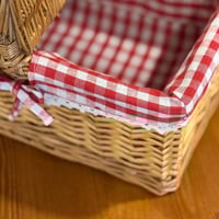 سلة رحلات خوص بغطاء