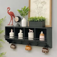 رف جداري خشب اسود DRAKAR