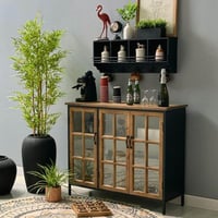 رف جداري خشب اسود DRAKAR