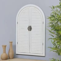 شباك قوس ابيض خشب SELENA