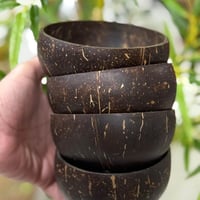 وعاء تقديم من جوز الهند الطبيعي