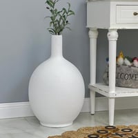 فازة فخار ابيض وسط