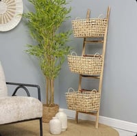 سلم خشب بسلال خوص SELO