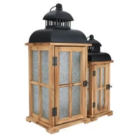 طقم فانوس خشب وحديد