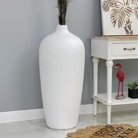 فازة فخار ابيض كبيرة